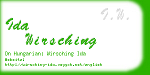 ida wirsching business card